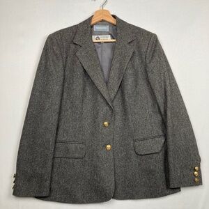 VTG Dayton's Women's Virgin Wool Blend Blazer Jacket Scottish Button Size 16/XL